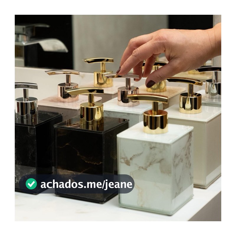 Saboneteira Líquido 250ML Porta Sabonete Decorativo De Vidro EFEITO MÁRMORE Porta Álcool Gel Porta Sabonete Líquido