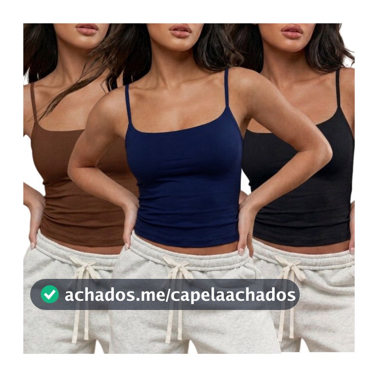 Kit 3 Regata Feminina Blusa Alça Fina Poliamida Premium Fitness Casual Com Forro Duplo Academia