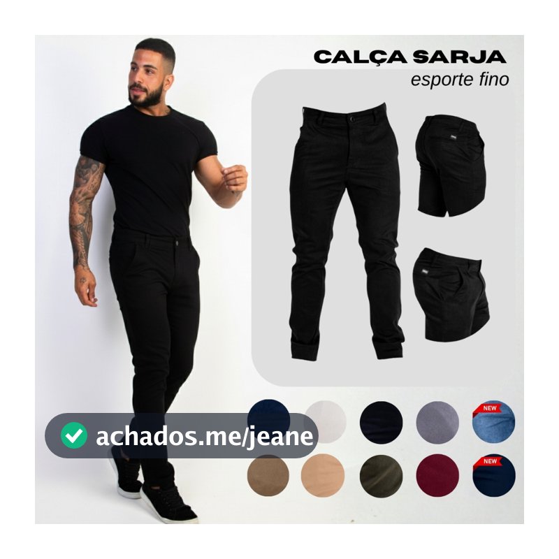 Calça Masculina Esporte Fino Estilo Social - Sport Fino