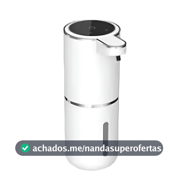 Dispenser Automático de Sabão 380ml Recarregável USB com Sensor Saboneteira Elétrica Sem Toque