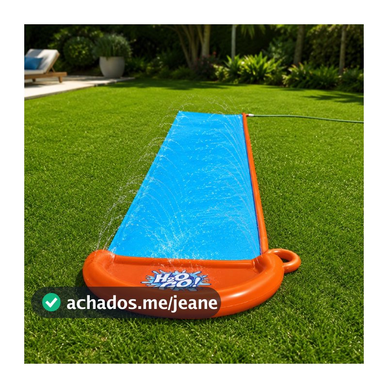 Escorregador Aquático Individual Bestway H2OGO 4,88m Tapete Com Água Infantil Para Quintal Verão