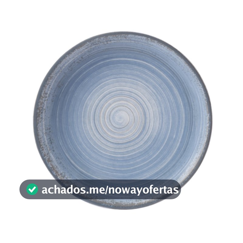 Prato Raso 27cm Porcelana Schmidt - Dec. Esfera Azul Celeste 2414