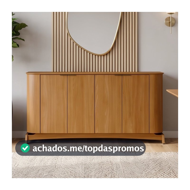 Aparador Buffet Para Sala de Jantar 160cm Verbena N01 Ypê - Lyam Decor