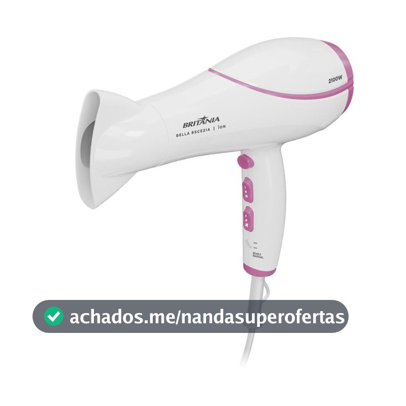 Secador de Cabelos Britânia Bivolt 2100W BELLA BSCE21A
