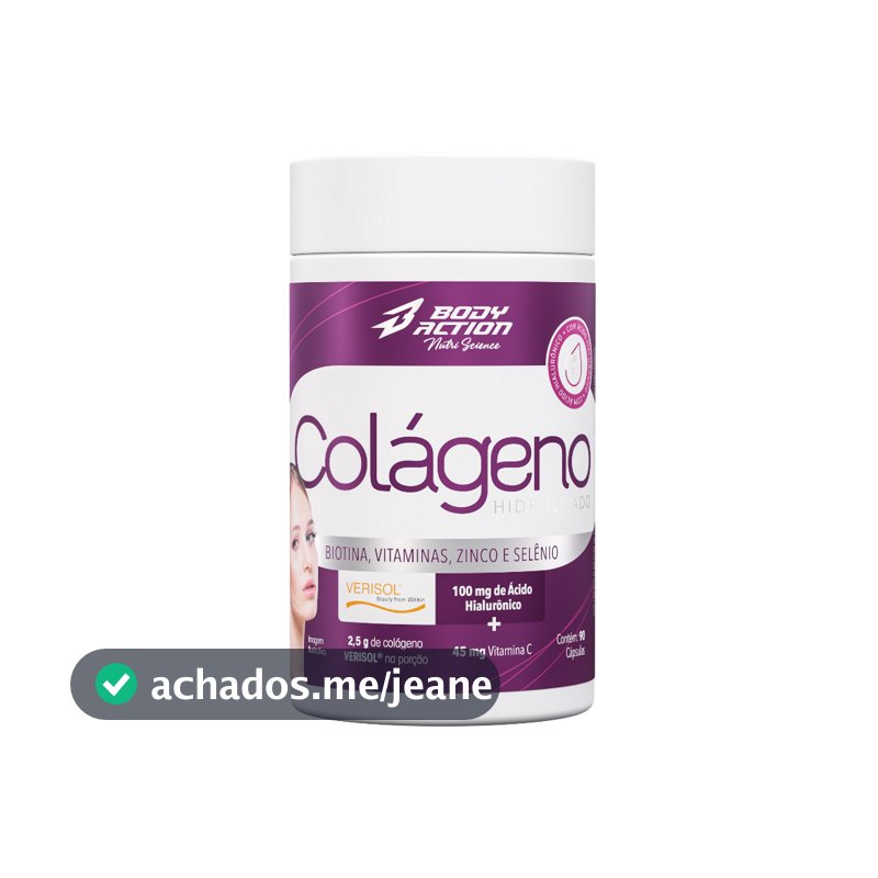 Colágeno Hidrolisado Verisol 90 Cápsulas Bodyaction