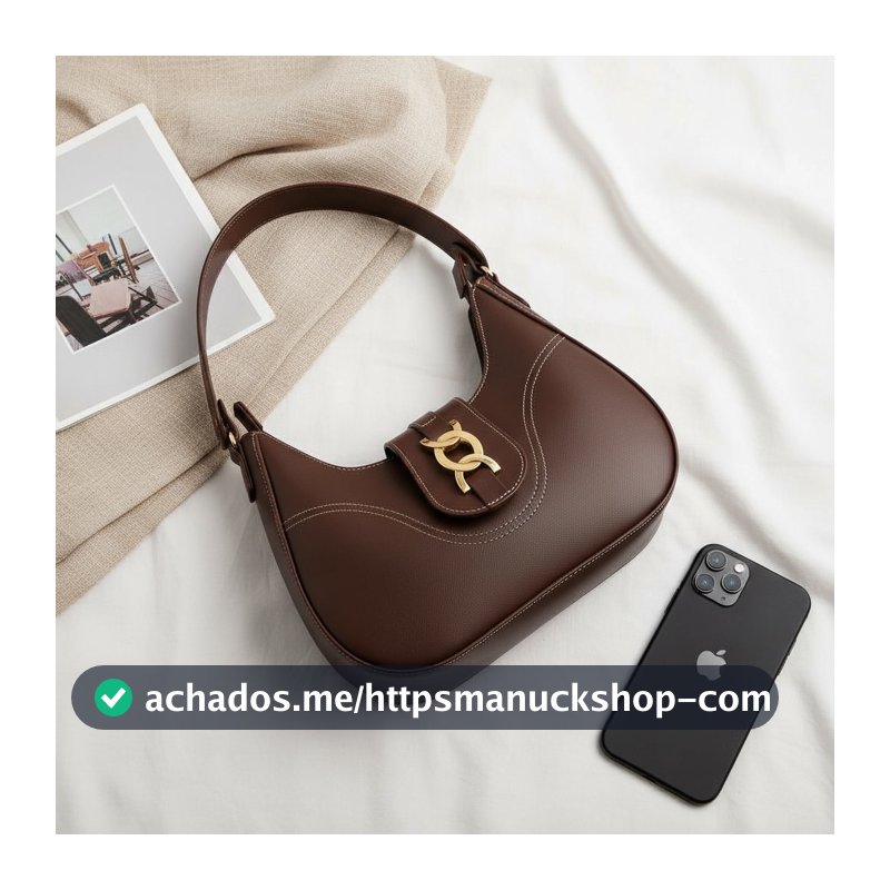 Bolsa Feminina Baguete Média De Ombro Estilosa Casual