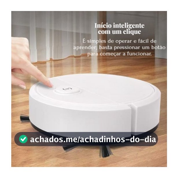 Robô Aspirador 3 em 1 Varre, Aspira e limpar  - Limpeza Automática Inteligente e Silenciosa