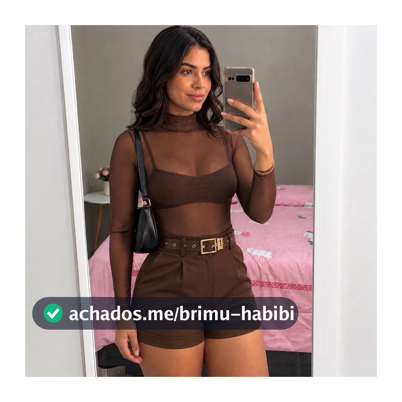Conjunto Feminino Body Tule + Short alfaiataria , Look Sensual Fashion para Festa e Balada