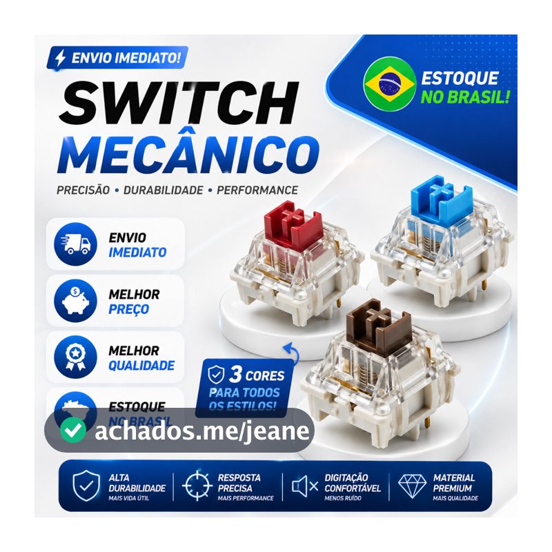 Preço Promocional Botão Switch Outemu Para Teclado Mecânico Blue Red Brown Purple