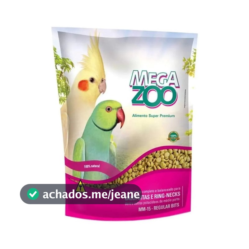 Ração Extrusada Megazoo Calopsitas E Ring Neck Mm15  700g