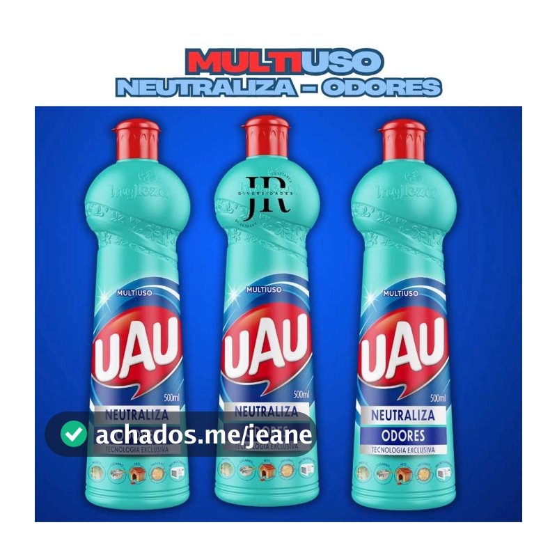 KIT Limpador Multiuso Neutraliza Odores Uau - 500ml