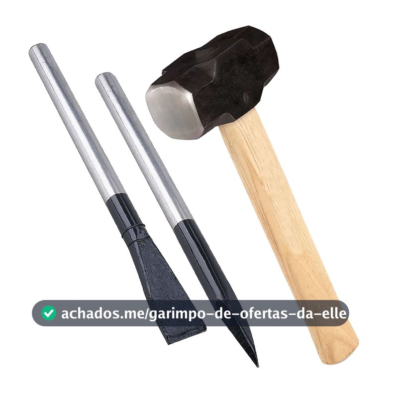 Kit Obra Marreta 500g Rio Claro + Talhadeira Ponteiro 3/4