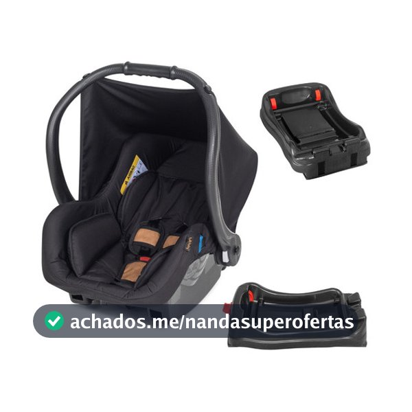 Kit Bebê Conforto 0 a 13 KGS Cadeirinha Cadeira Auto Carro + Base Bolt Preto Tutti Baby