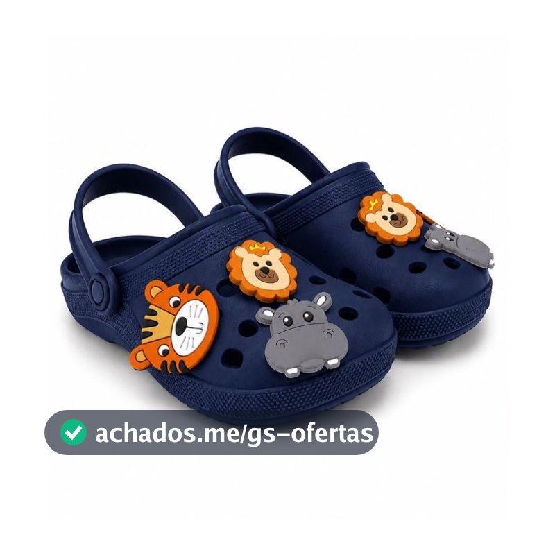 Sandália Babuche Infantil Masculina Safari Animais. Confortável, Leve e Antiderrapante