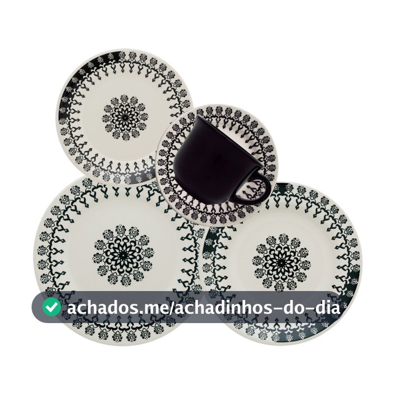 Aparelho de Jantar E Chá 20 Peças Donna Folk