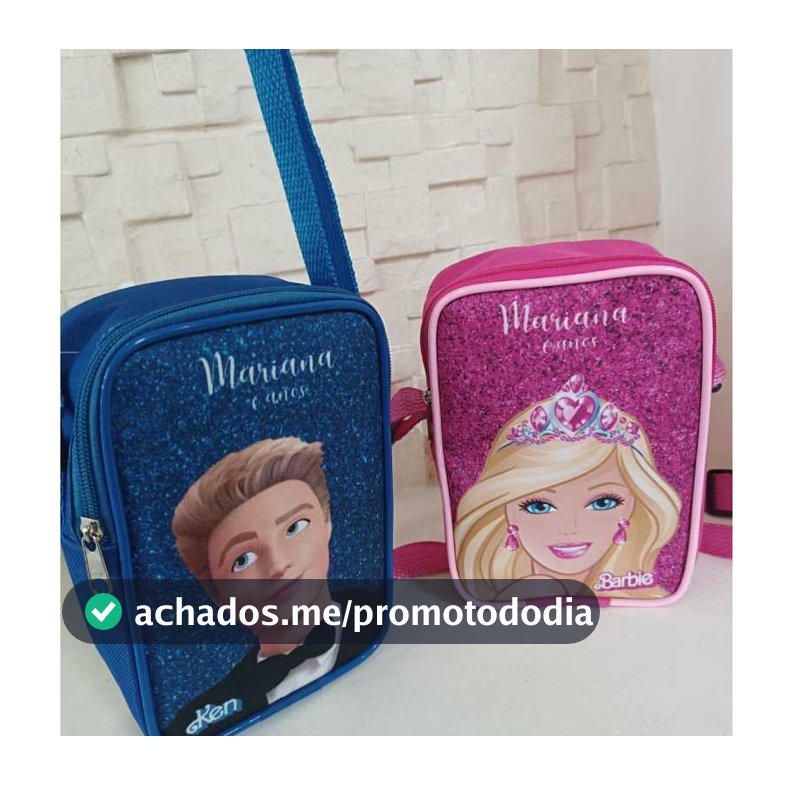 Kit  Bolsinha shoulder bag personalizada infantil