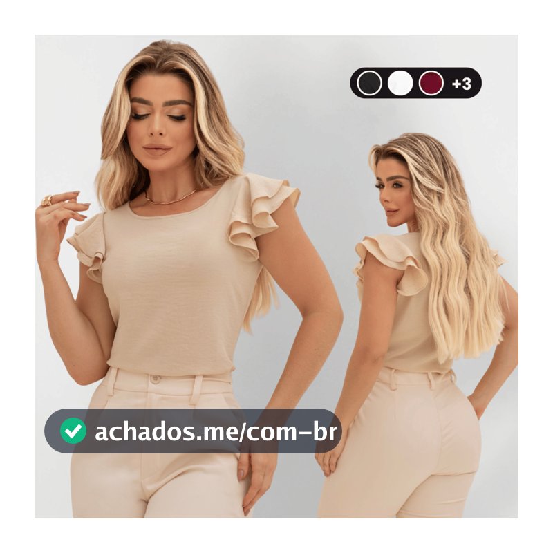 Blusa Feminina Blusinha Manga Princesa Elegante Alfaiataria Moda Social Cristã