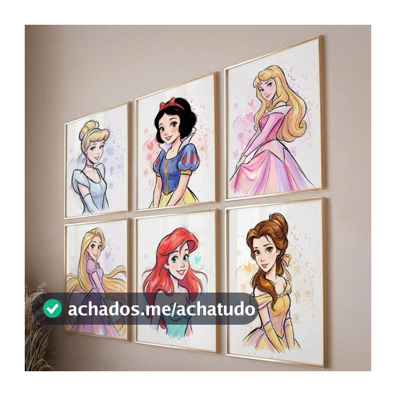 quadros princesas disney quarto menina brinquedos delicado