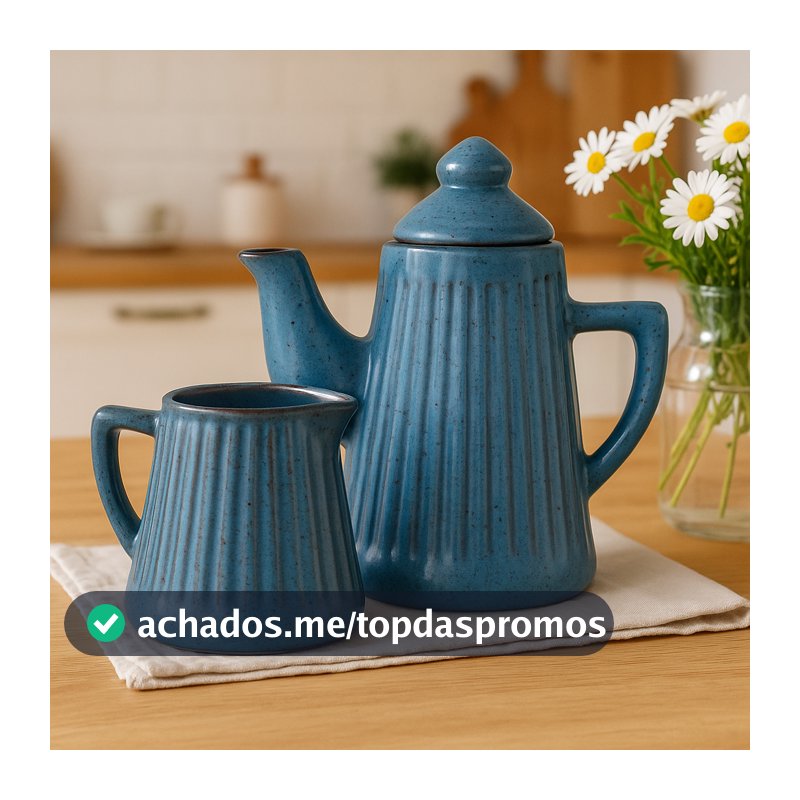 Kit Bule e Leiteira Chá Café Cappuccino Leite Cafeteria Confeitaria Buffet Restaurante Decoração Vaso Decorativo