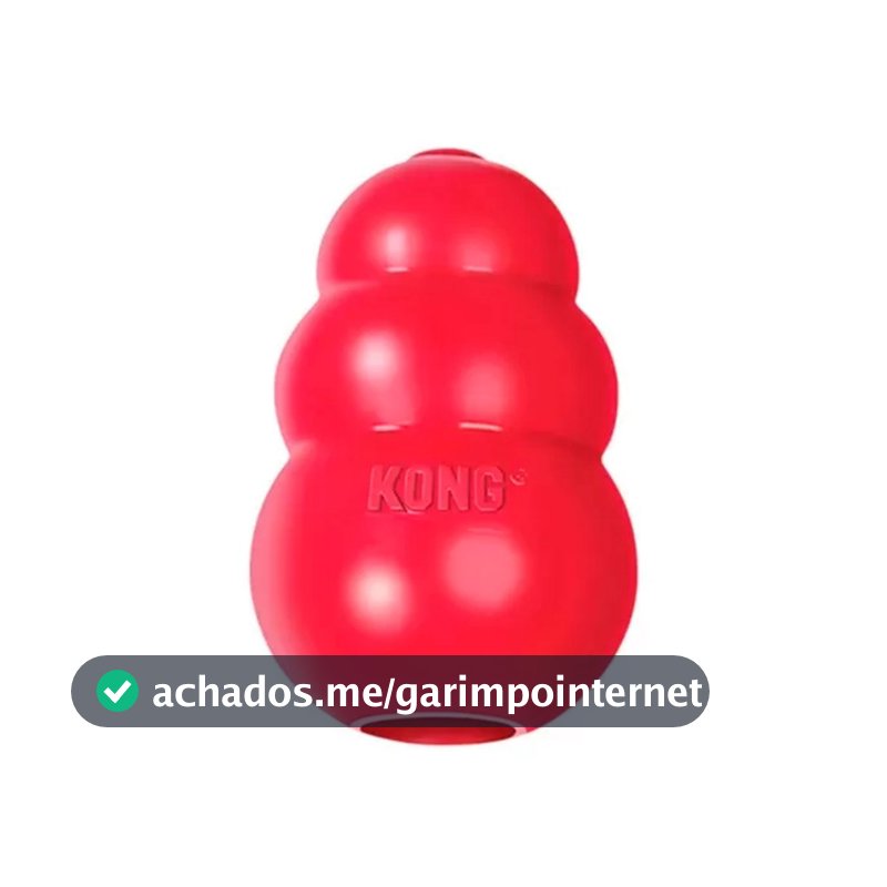 Brinquedo Recheável para Cães Kong Classic Mordedor de Borracha para Cachorro Medium Large Grande