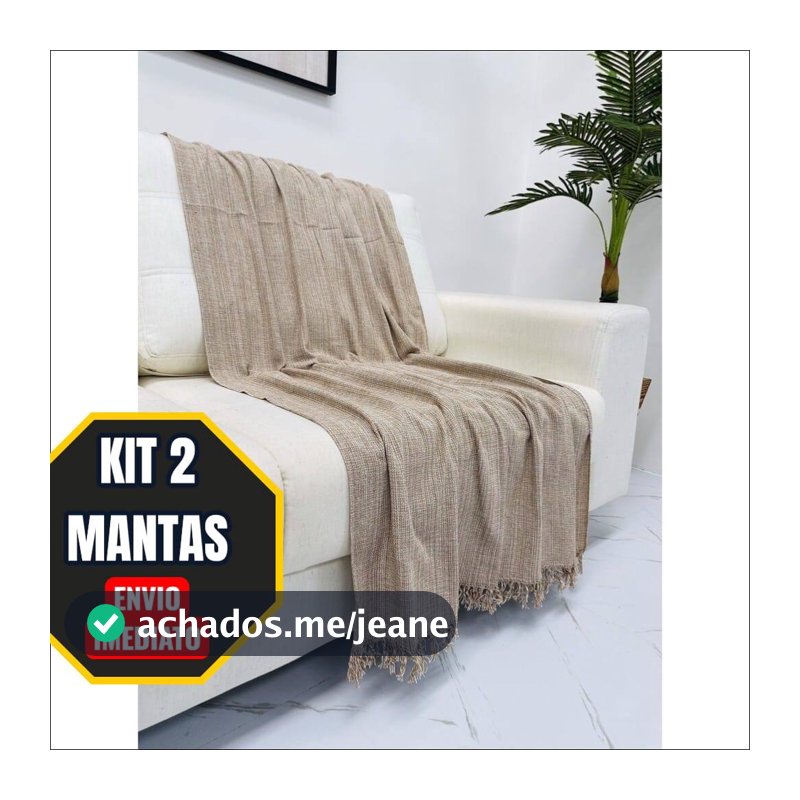 Kit 2 Mantas 2,10x1,20 Casal Premium | Ideal para Sofá e Cama, Super Macia e Quente