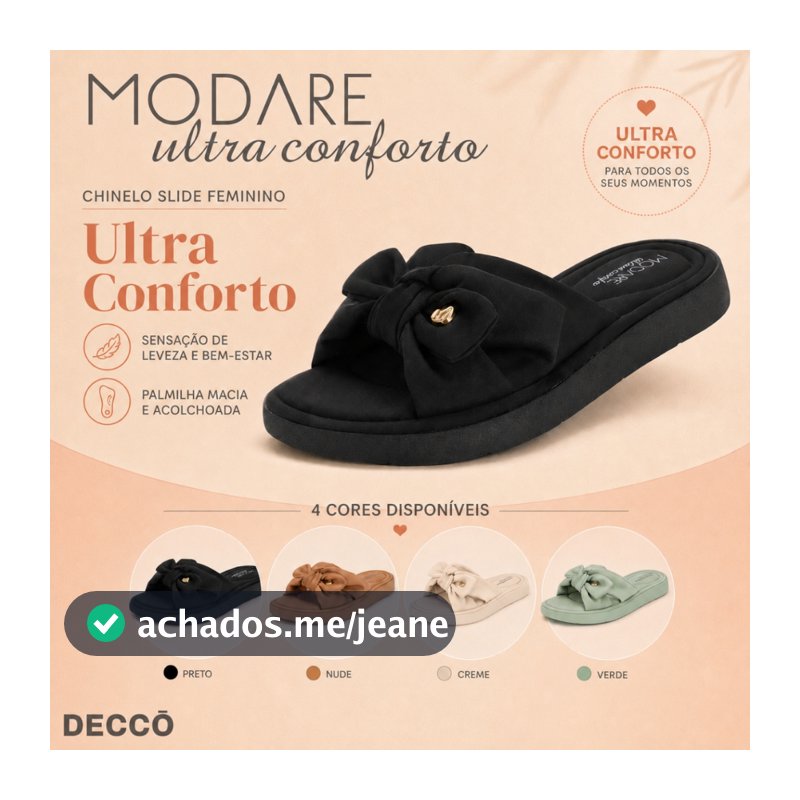 Sandalia Slide Feminina Ortopedica Palmilha Anatômica e Estilo Casual