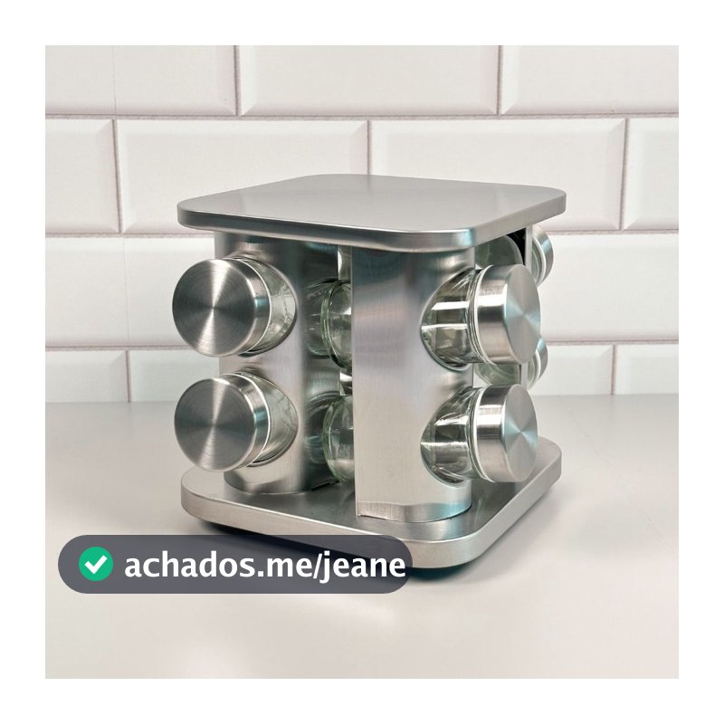 Porta Temperos Giratório 8 peças