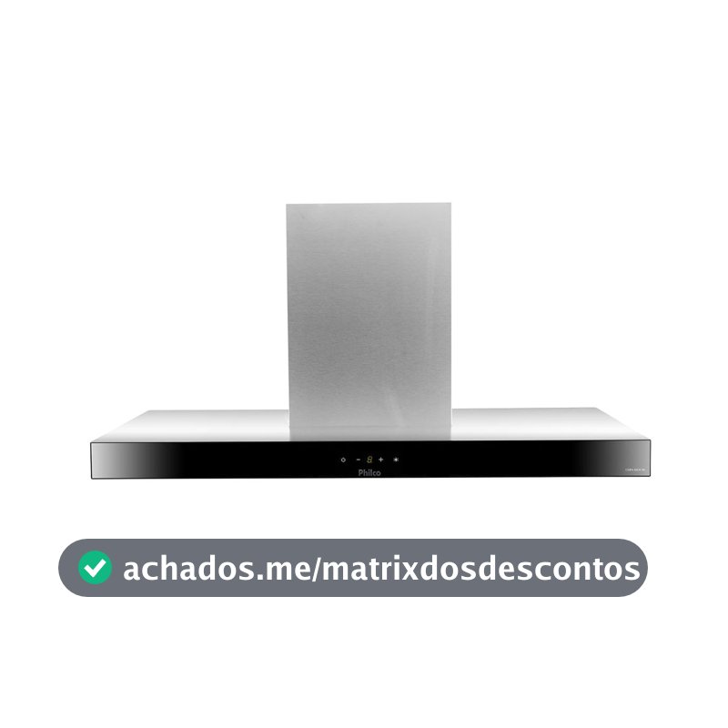 Coifa de Teto Philco 90cm Inox 6 Bocas Painel Touch PCO90I