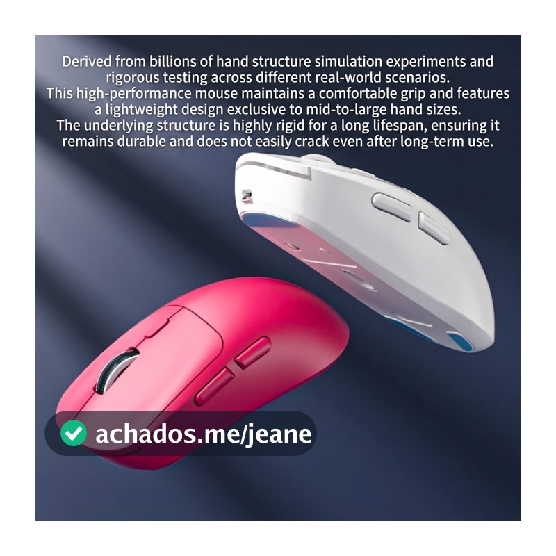 HXSJ 348 Mouse Gamer Bluetooth Sem Fio BT5.3 Leve Ajustável 10000 DPI Compatível com Desktop e Notebook