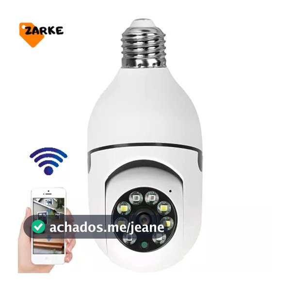 Câmera de Segurança Wi-fi IP Sem Fio 360° Lampada  yoosee ou icsee visão noturna 8177 - Bivolt