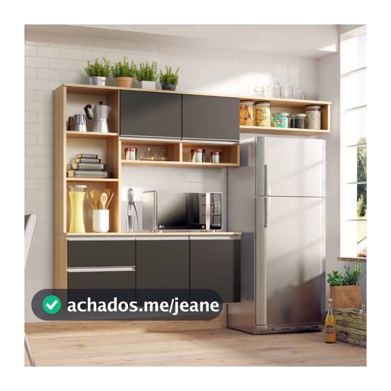 Armário Cozinha Compacta Sol 5 Portas 1 Gaveta