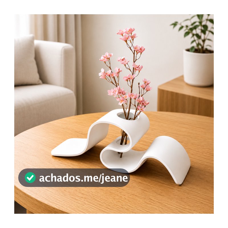 Vaso Decorativo Moderno Preto para Arranjos Flores Secas e Decoração de Interiores