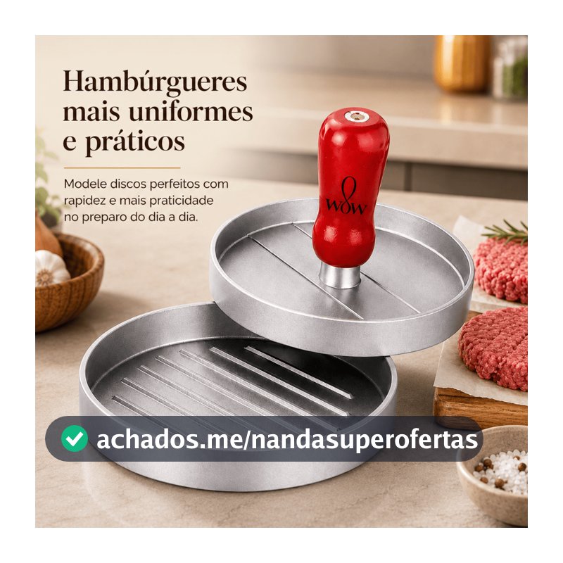 Molde De Hamburguer Caseiro Artesanal Multiuso 12cm