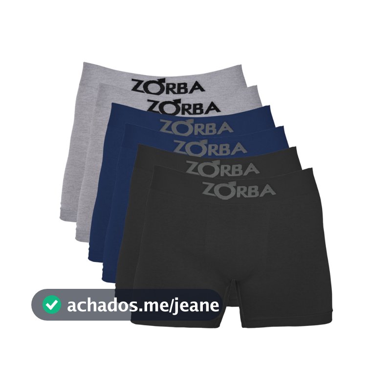 Kit 6 Cuecas Zorba Boxer Sem Etiquetas 781