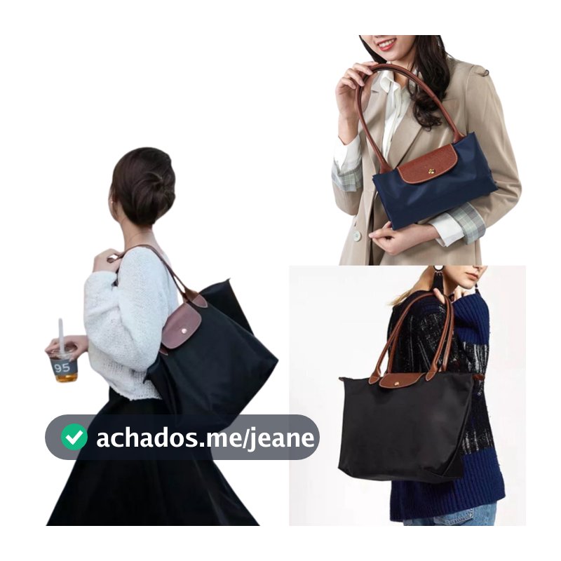 Bolsa Dobrável Com Alça De Ombro Feminina Clássica Nylon  Impermeável Limited Bolsa De Ombro Grande Feminina De Tamanho