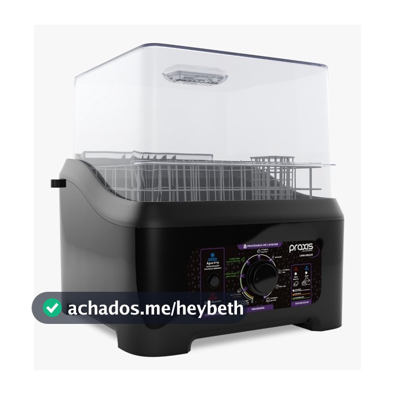 Lava-Louças Portátil Semiautomática Praxis – Preta