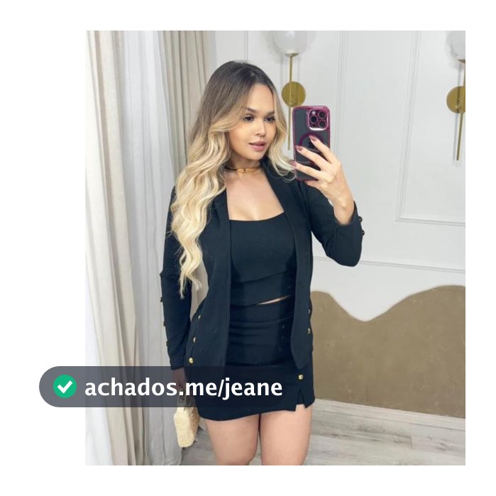 Conjunto Social Feminino 3 Peças Blazer Cropped Short Saia Cintura Alta Trijunto Elegante