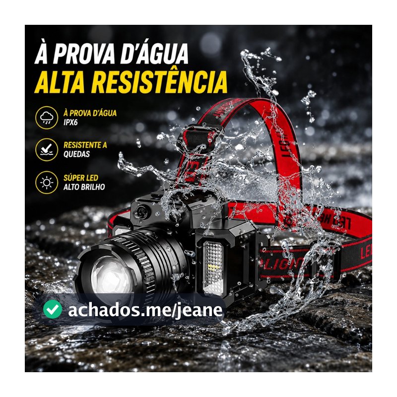 Lanterna de cabeça Emergência Lâmpada Ao Ar Livre À Prova Água USB Recarregável Carpei