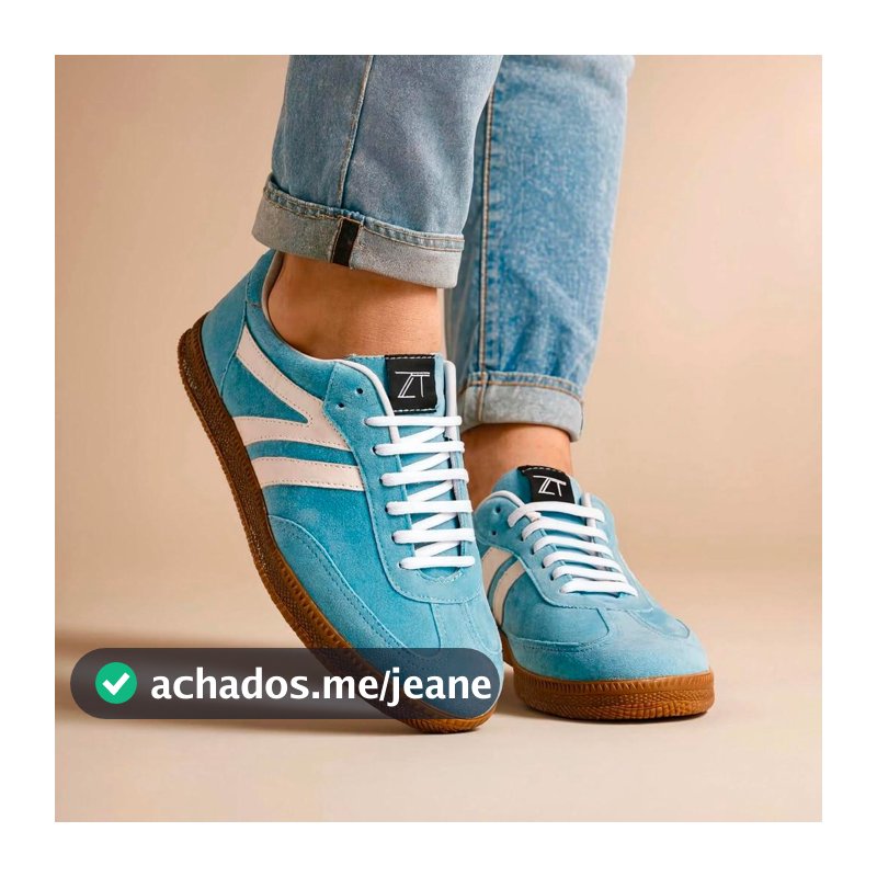 Tênis Feminino Casual Camurça Detalhe Lateral Listra Dupla Moderno Confortável Moda Confortável