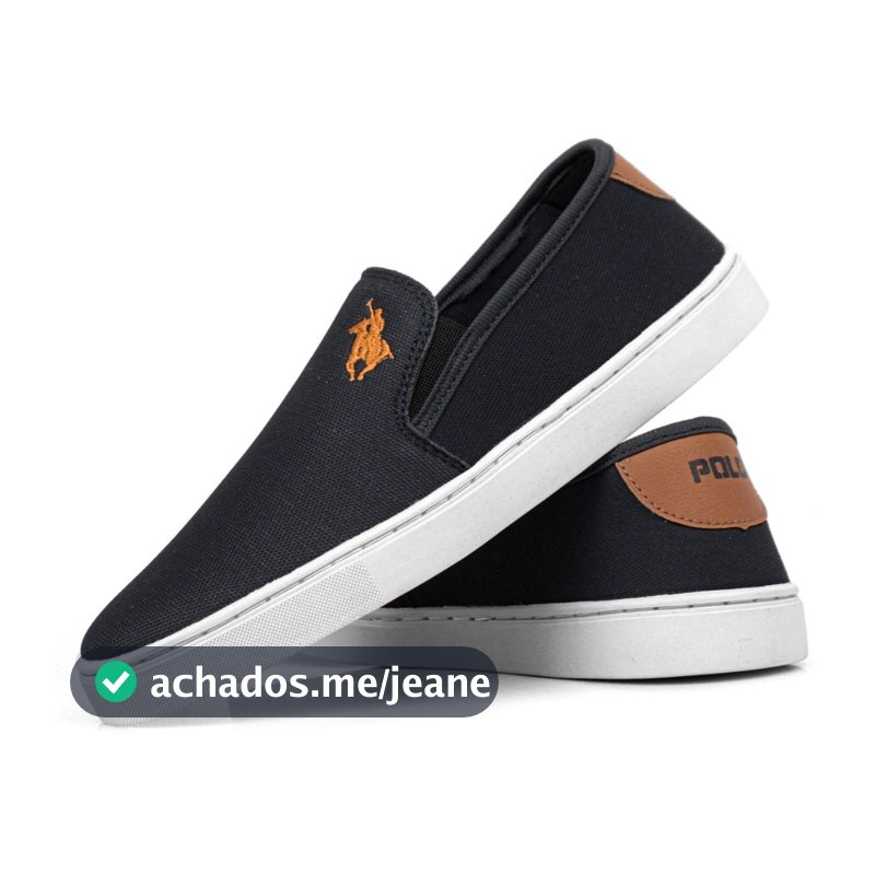 Tênis Iate Slip on Polo Bordado Estiloso Na moda Elegante Toda Ocasião