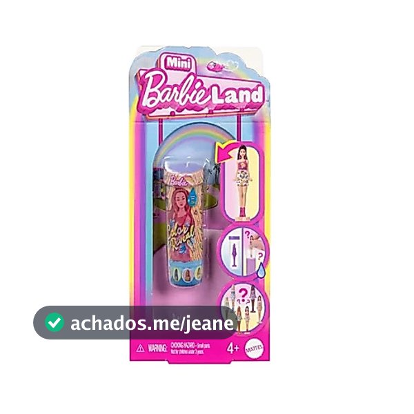 Boneca Mini Barbie Land Surpresa Color Reveal Mini Barbie Land HYF28 Mattel