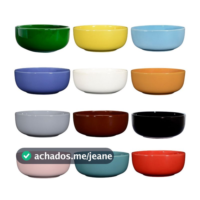 Bowl Tigela Cumbuca 390ml Cerâmica | 12 Cores Sopas Caldos Sobremesas Mesa Posta