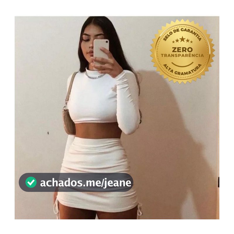 Conjunto Saia e Cropped Moda Gringa Blogueira
