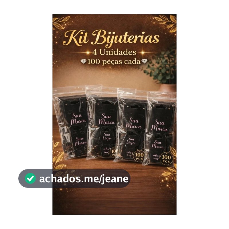 Kit Tags para Bijuterias | Joias  Personalizadas | Alta Qualidade - Kit Cartela Profissional