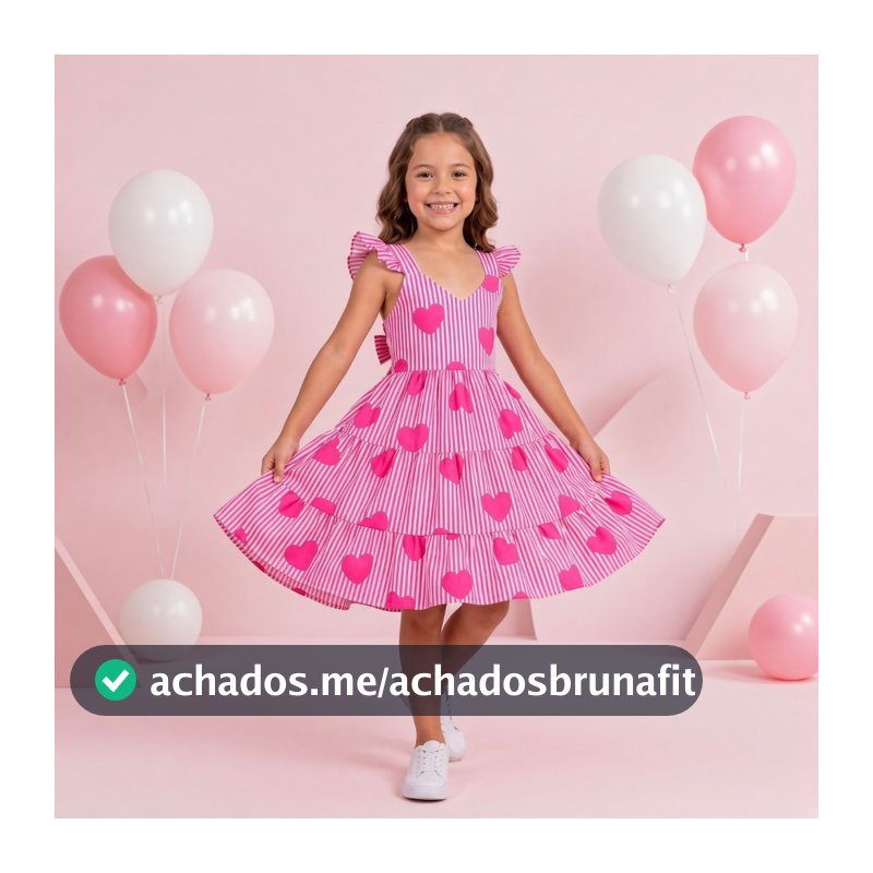 Vestido Infantil Menina Alcinha com Babado Luxo Primavera Verão Confortável Várias Estampas de 2 a 10 Anos