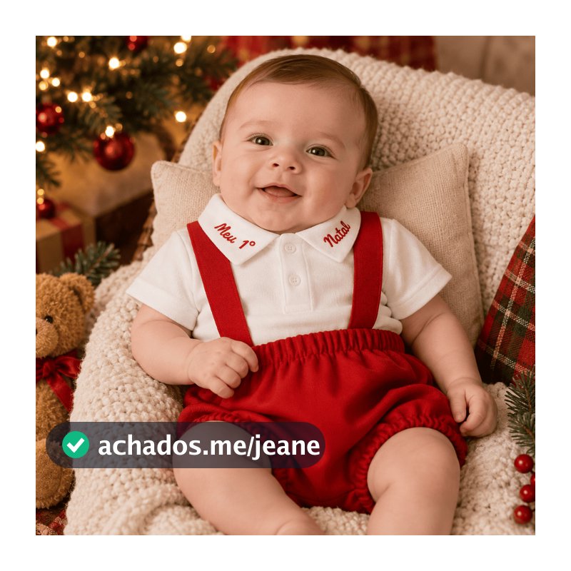 Roupa de Natal bebê meu primeiro Natal