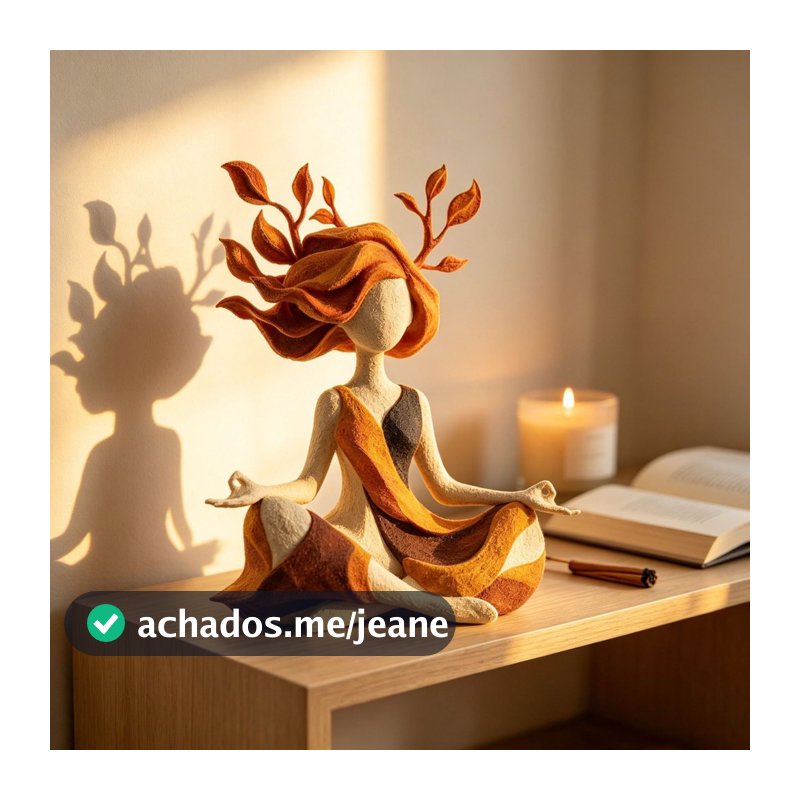 Escultura Decorativa Decoração Sala Estante Mesa Elegante Presente Criativo Feminina Namorada Meditação Yoga