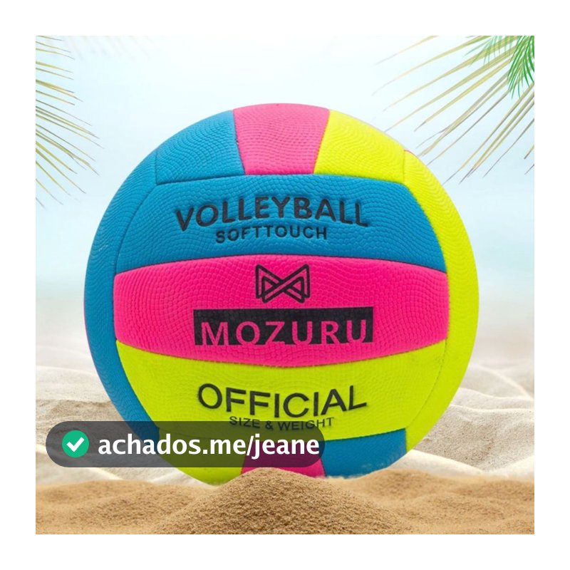 Bola Volei Soft Touch Extra Macia Quadra Praia Treino Cores Neon - Voleibol