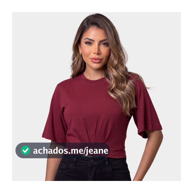 Blusa Feminina Cropped Manga Curta Morcego Gola Redonda Lisa Malha Premium Blusinha Viscolycra