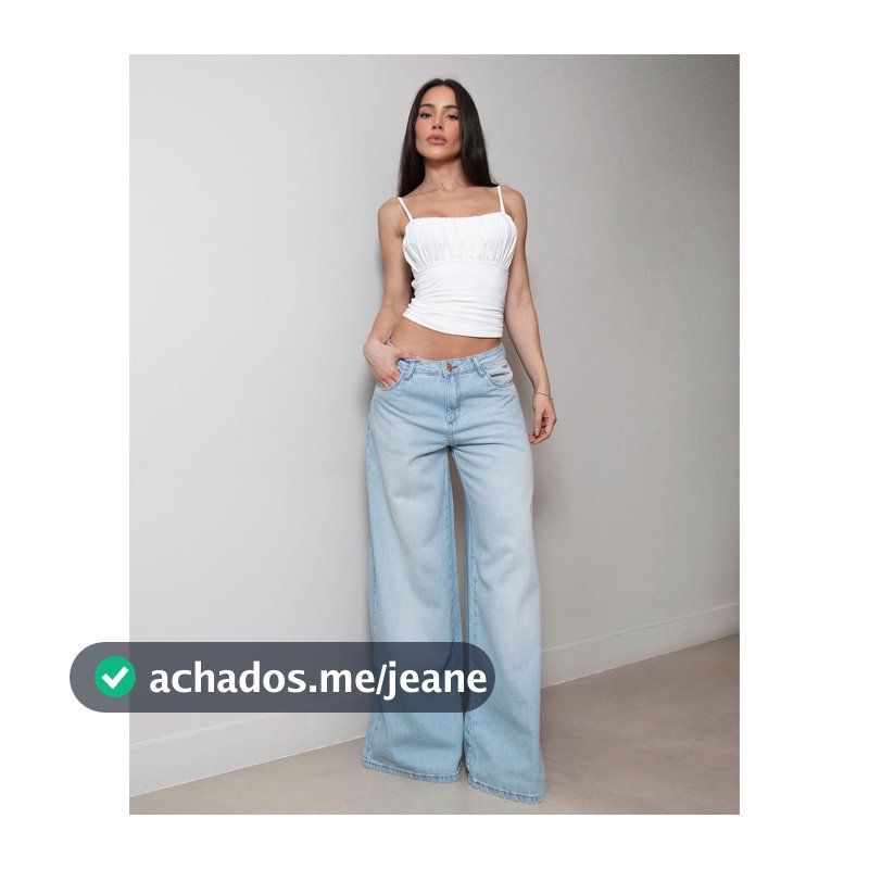 Calça Jeans Consciência Wide Relaxed 25509 Marmorizado